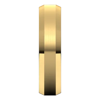14K Yellow Gold Beveled Wedding Band