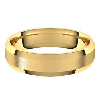 14K Yellow Gold Beveled Wedding Band
