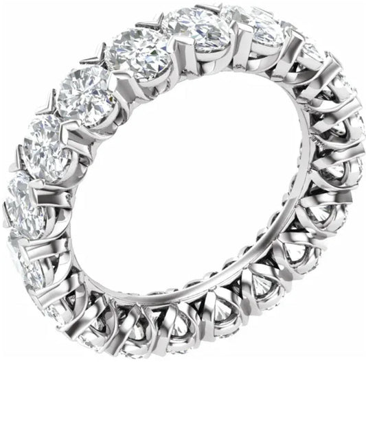 3.5 Carat Lab Grown Diamond Eternity Band Set in 14K Gold