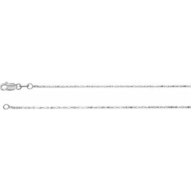 14K Gold 1 mm Raso 16" Chain