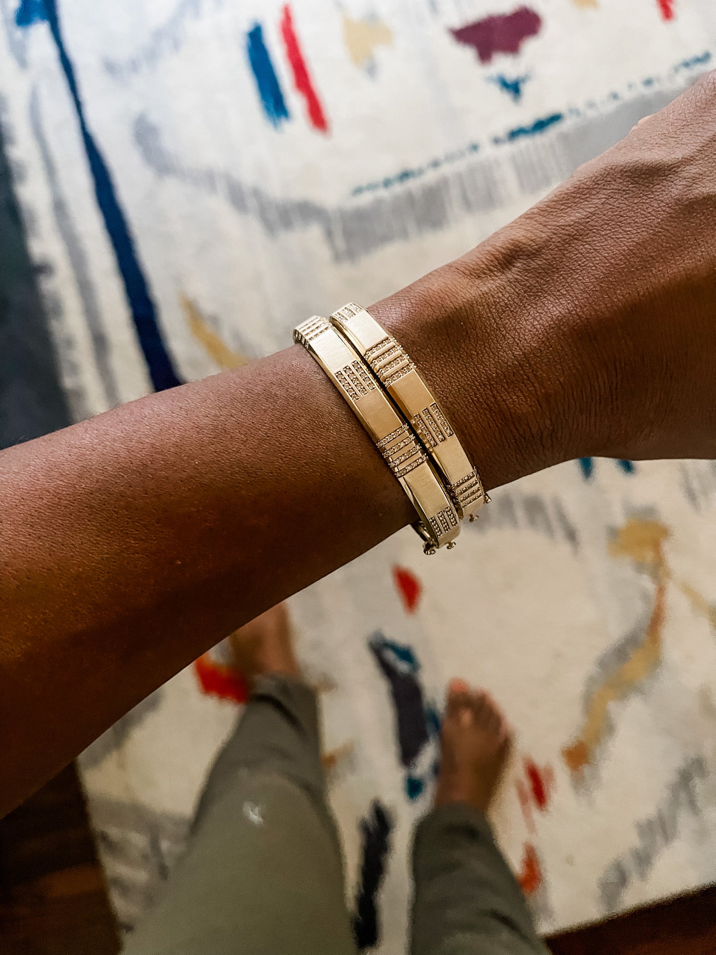 Men’s Diamond and 18K Gold Spindle Bracelet